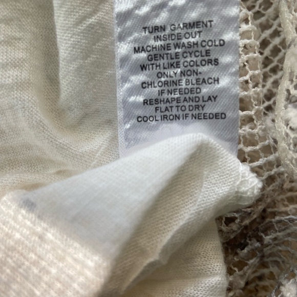 Coco+Carmen unique cream and gray nettle knit layered blouse  SZ L-XL - Picture 7 of 11